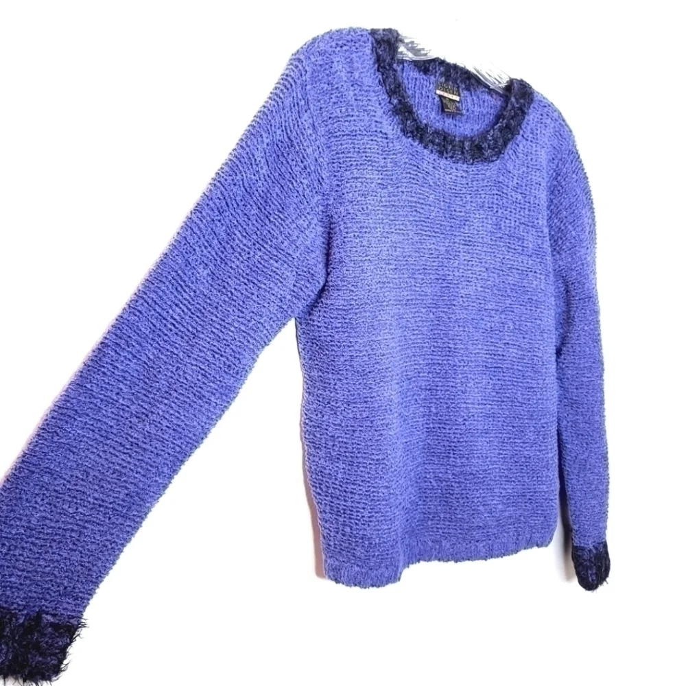 VINTAGE sigrid olsen sport women's m wool blend pullover long sleeve sweater - Picture 3 of 13